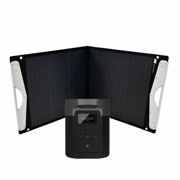 Kit solar camper Ecoflow Delta Max 2016Wh con a-TroniX panel solar plegable 100W