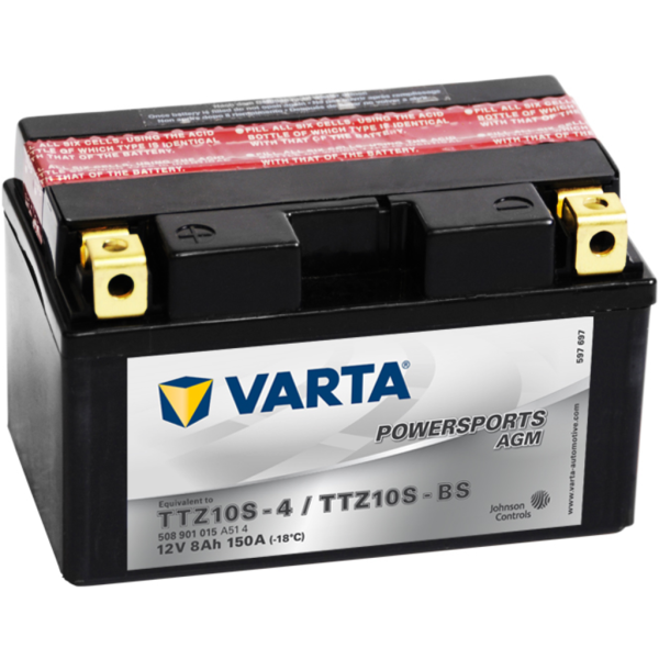 Batería Varta YTZ10S-4/YTZ10S-BS Motocicleta. 12V - 8Ah (150x87x93mm)