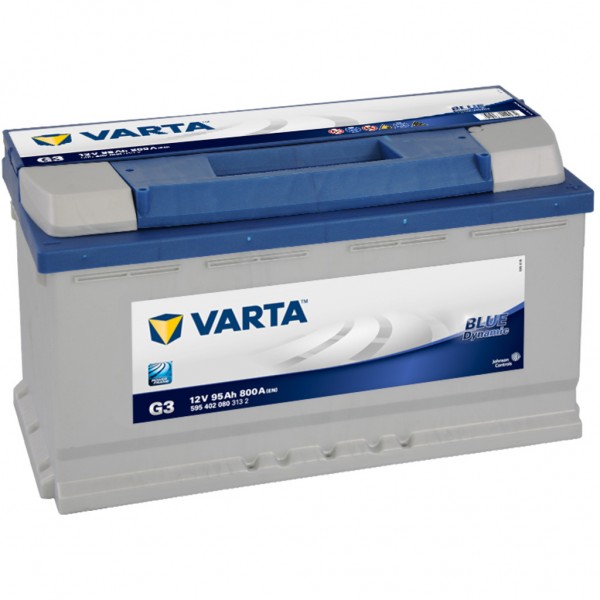 Batería Varta G3 Blue Dynamic. 12V - 95Ah/800A (EN) Caja L5 (353x175x190mm)