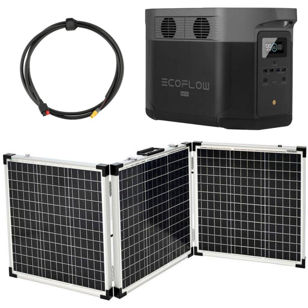 Kit solar camper EcoFlow Delta Max 1600 1612Wh con panel solar portátil de 150W