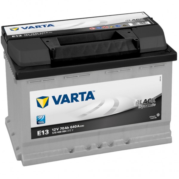 Batería Varta Black Dynamic E13. 12V - 70Ah/640A (EN) Caja L3 (278x175x190mm)