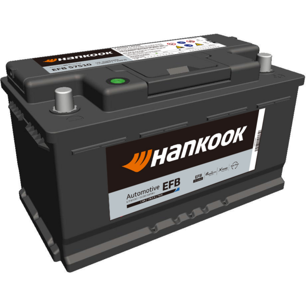 Batería Hankook EFB57510 . Tecnología EFB. 12V - 75Ah/730A (EN) Caja LB4 (315x174x175mm)