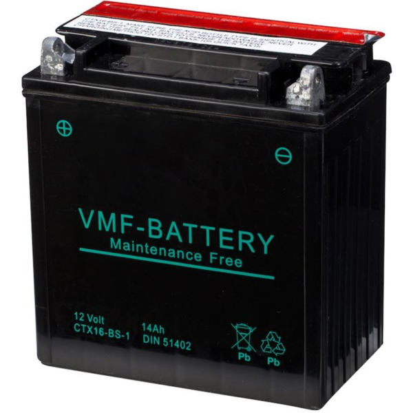Batería Vmf CTX16-BS-1 Motocicleta. 12V - 16Ah/200A (EN) (152x88x163mm)