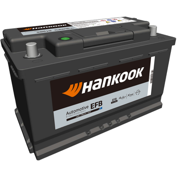 Batería Hankook SE58010 . Tecnología EFB. 12V - 80Ah/730A (EN) Caja L4 (315x174x190mm)