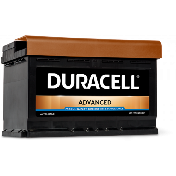 Batería Duracell DA74 Advanced. 12V - 74Ah/680A (EN) (278x175x19mm)