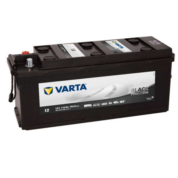 Batería Varta I2 Promotive Black. 12V - 110Ah/760A (EN) 610 013 076 A74 2 (514x175x210mm)