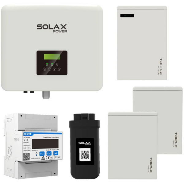Kit inversor híbrido monofásico SolaX X1 G4 3.0 kW con batería T58 de 17.3 kWh