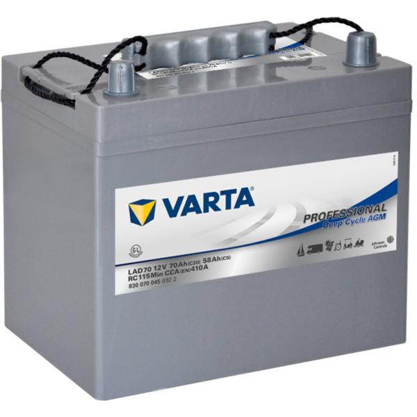 Batería Varta LAD70 Professional Dual Purpose. 12V - 63Ah (260x169x231mm)