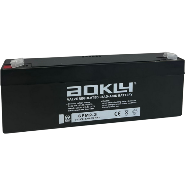 Batería Aokly 6FM2.3 Agm Vrla Battery. Tecnología AGM. 12V - 2,3Ah (178x35x61mm)