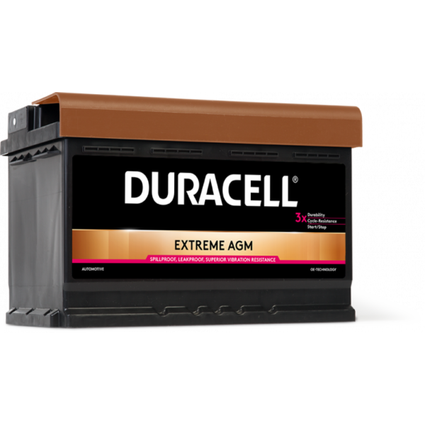 Batería Duracell DE70AGM Extreme Agm. 12V - 70Ah/720A (EN) Caja L3