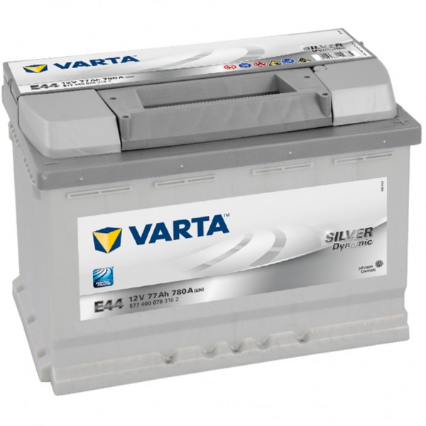 Batería Varta Silver Dynamic E44. 12V - 77Ah/780A (EN) Caja L3 (278x175x190mm)