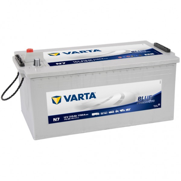 Batería Varta Promotive Blue N7. 12V - 215Ah/1150A (EN) Caja C (518x276x242mm)