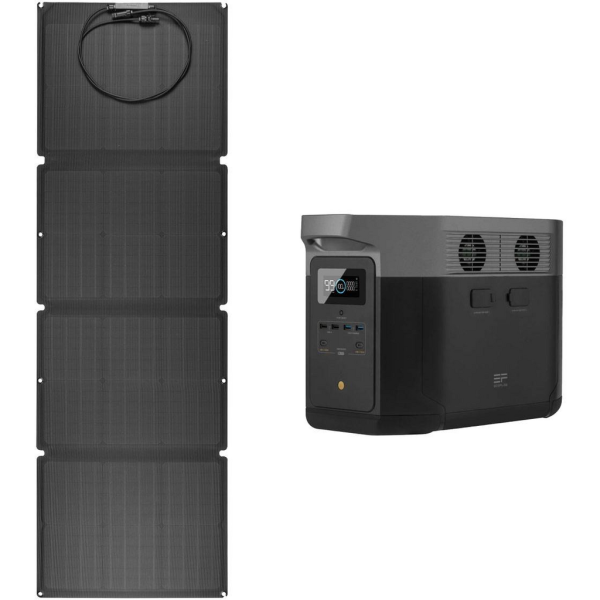 Kit solar camper EcoFlow Delta Max 2000 2016Wh con panel solar portátil de 400W