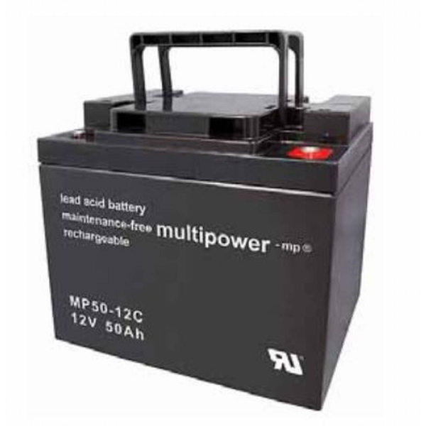 Batería Multipower MP50-12C . Tecnología AGM. 12V - 50Ah (198x166x171mm)