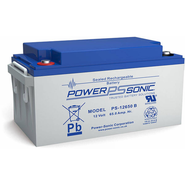 Batería Powersonic PS-12650 . Tecnología AGM. 12V - 65Ah (348x167x178mm)