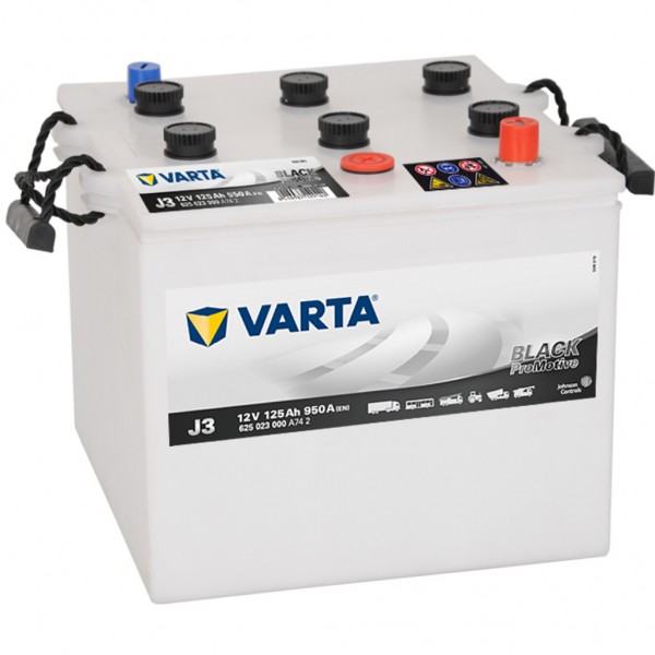 Batería Varta J3 Promotive Black. 12V - 125Ah/950A (EN) 625 023 000 A74 2 (286x269x230mm)