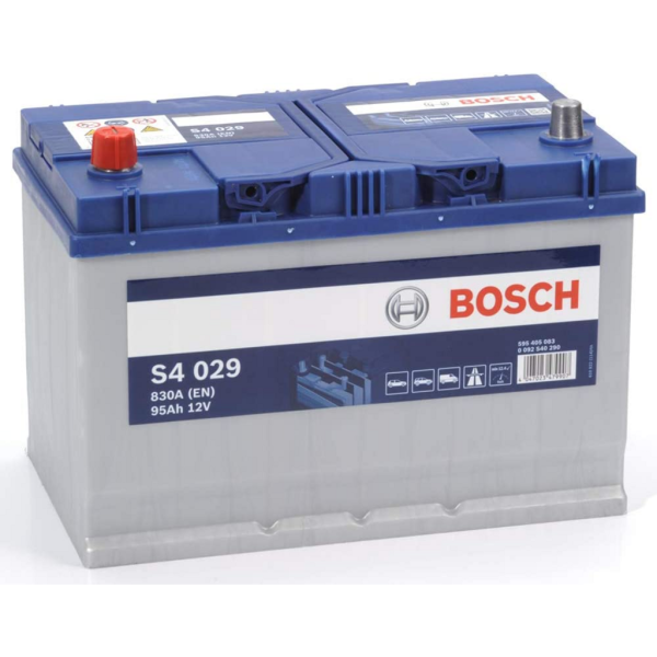 Batería Bosch S4029 S4. 12V - 95Ah/830A (EN) Caja M27 (306x173x225mm)