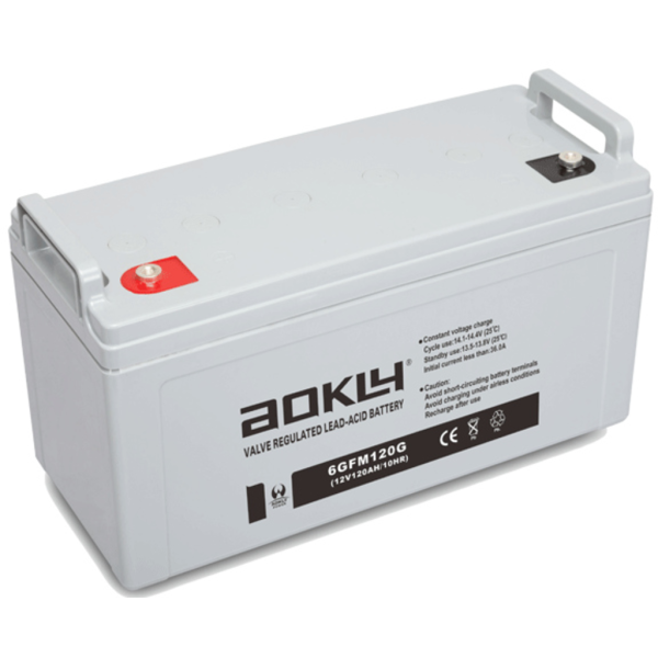 Batería Aokly 6GFM120G Gel Vrla. Tecnología GEL. 12V - 120Ah (409x177x207mm)