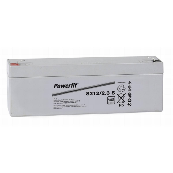 Batería Exide S312/2.3S Powerfit. Tecnología AGM. 12V - 2.1Ah (178x34x65mm)