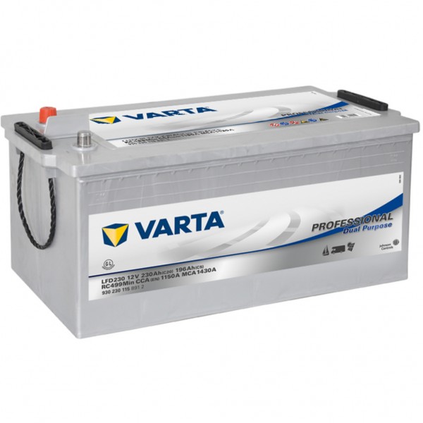 Batería Varta LFD230 Professional Dual Purpose. 12V - 212Ah Caja C (518x276x242mm)