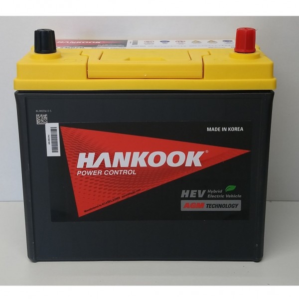 Batería Hankook AGMS46B24L. Tecnología AGM. 12V - 45Ah/370A (EN) Caja B24