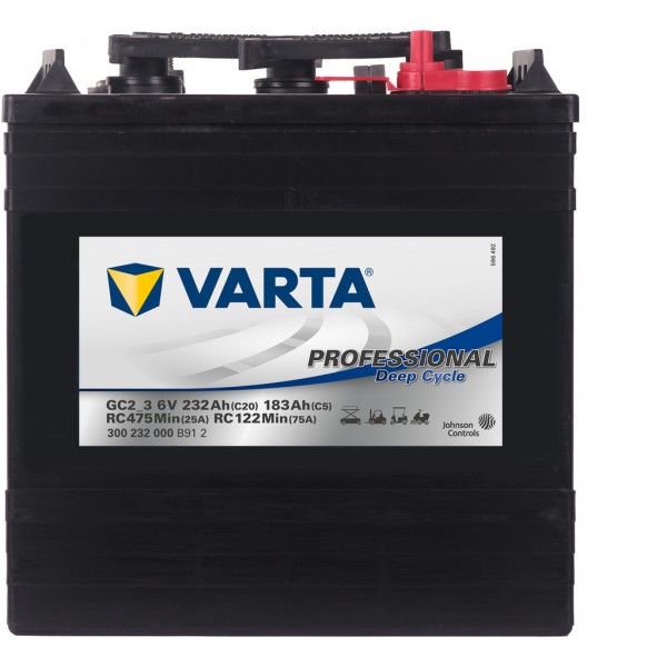 Batería Varta GC2/3 Professional Deep Cycle. 6V - 206Ah (261x181x283mm)