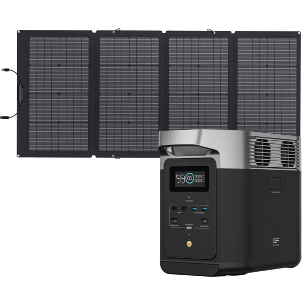 Kit solar autoinstalable 220W Ecoflow Delta 2 1024Wh con panel solar portátil