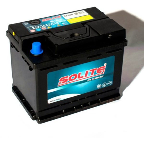 Batería Solite EFB60 Efb. Tecnología EFB. 12V - 60Ah/560A (EN) Caja L2 (242x174x189mm)