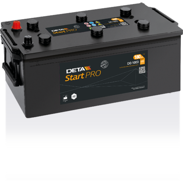 Batería Deta DG1803 Start Pro. 12V - 180Ah/1000A (EN) Caja B (513x223x223mm)