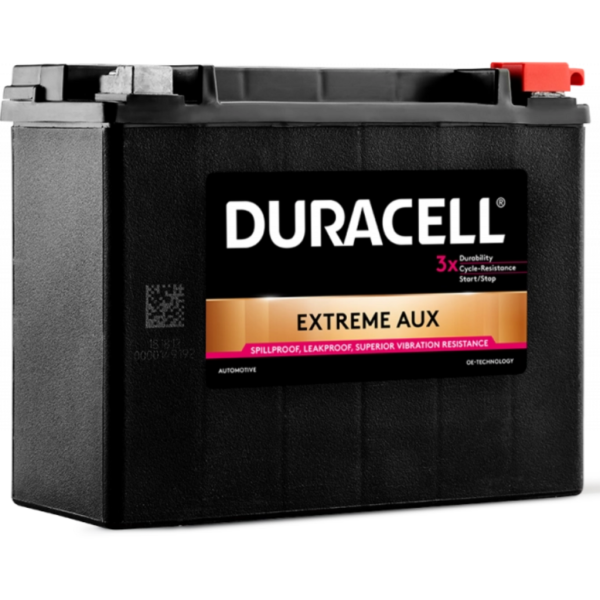 Batería Duracell DEAUX18AGM Extreme Agm Back Up. 12V - 20Ah/300A (EN) (260x91x163mm)