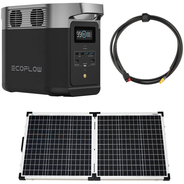 Kit solar autoinstalable 100W Ecoflow Delta 2 de 1024Wh con panel solar portátil