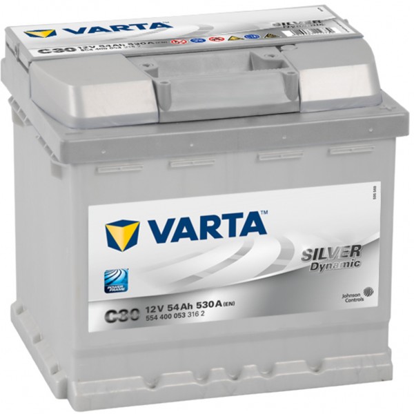 Batería Varta C30 Silver Dynamic. 12V - 54Ah/530A (EN) Caja L1 (207x175x190mm)
