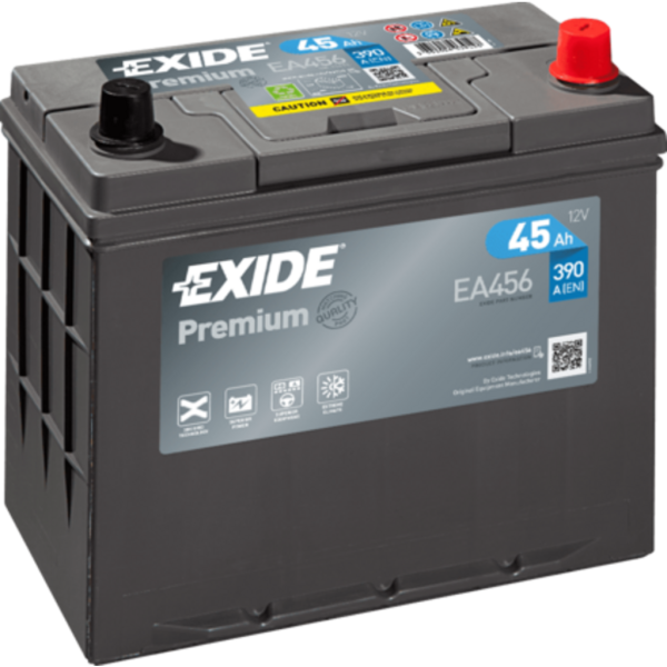 Batería Exide EA456 Premium. 12V - 45Ah/390A (EN) Caja B24