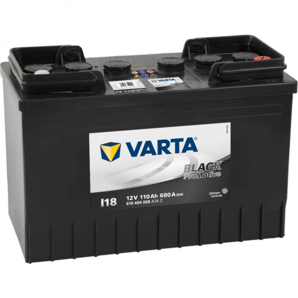 Batería Varta I18 Promotive Black. 12V - 110Ah/680A (EN) Caja LOT7 (347x173x234mm)