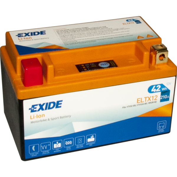 Batería Exide-Litio ELTX12 . 12V - 3,5Ah/210A (EN) (150x87x93mm)