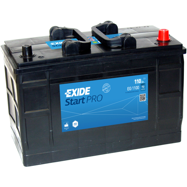 Batería Exide EG1100 Start Pro. 12V - 110Ah/750A (EN) Caja LOT7