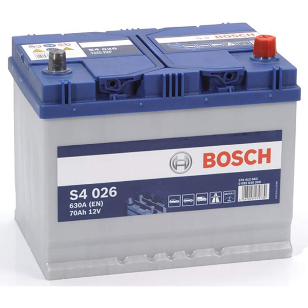 Batería Bosch S4026 S4. 12V - 70Ah/630A (EN) Caja M24