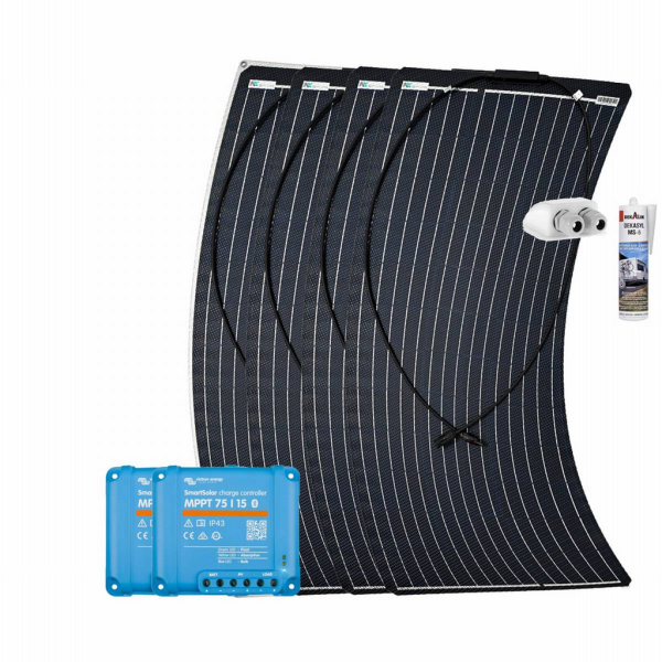 Kit placa solar camper 400W Flex a-Tronix con regulador de carga MPPT