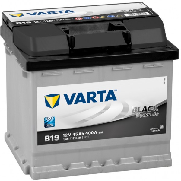 Batería Varta B19 Black Dynamic. 12V - 45Ah/400A (EN) Caja L1 (207x175x190mm)