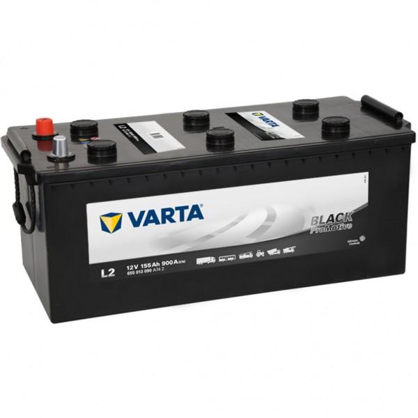 Batería Varta Promotive Black L2. 12V - 155Ah/900A (EN) Caja B (513x223x223mm)