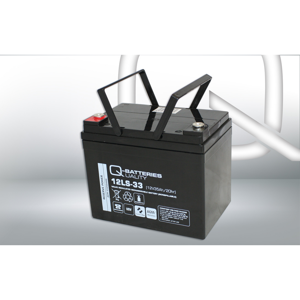 Batería Qbatteries 12LS-33 Agm Standard. Tecnología AGM. 12V - 35Ah (195x130x159mm) 1 Batería Qbatteries 12LS-33 Agm Standard. Tecnología AGM. 12V - 35Ah (195x130x159mm)