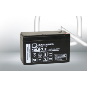 Batería Qbatteries 12LS-7.2-F2 Agm Standard. Tecnología AGM. 12V - 7,2Ah (151x65x94mm)