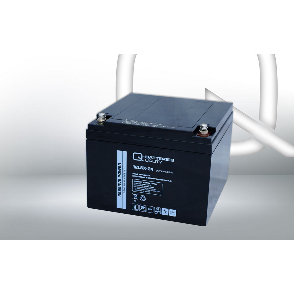 Batería Qbatteries 12LSX-24 Agm Long Life. Tecnología AGM. 12V - 24Ah (166x175x125mm) 1 Batería Qbatteries 12LSX-24 Agm Long Life. Tecnología AGM. 12V - 24Ah (166x175x125mm)