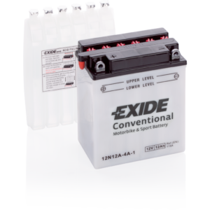 Batería Exide 12N12A-4A-1 Moto 12V Conventional. 12V - 12Ah/115A (EN) (135x80x160mm)