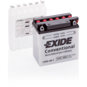 Batería Exide 12N9-4B-1 Moto 12V Conventional. 12V - 9Ah/85A (EN) (135x75x140mm)