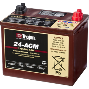 Batería Trojan 24-AGM 12 Volt Deep-Cycle Agm Batteries. 12V - 76Ah/500A (EN) (274x174x219mm)