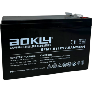 Batería Aokly 6FM7.5 Agm Vrla Battery. Tecnología AGM. 12V - 7.5Ah (152x65x95mm)