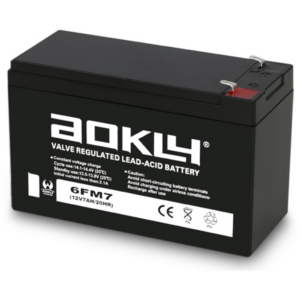 Batería Aokly 6FM7 Agm Vrla Battery. Tecnología AGM. 12V - 7Ah (152x65x95mm)