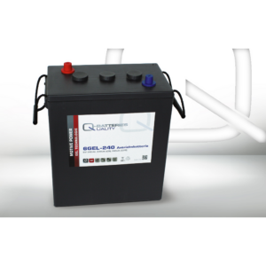 Batería Qbatteries 6GEL-240 Gel Traction Battery. Tecnología GEL. 6V (311x181x360mm)