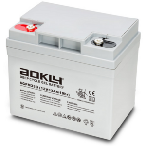 Batería Aokly 6GFM33G Gel Vrla. Tecnología GEL. 12V - 33Ah (195x130x154mm)